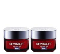 L'Oreal Paris DOUBLE Laser Renew Triple Action Anti-Ageing Night Cream, Reduce Wrinkle Appearance, Moisturise And Boost Skin Radiance, Pro-Retinol, Hyaluronic Acid And Vitamin C, 50Ml