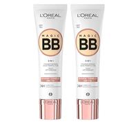 L'Oreal Paris DOUBLE Magic Bb Cream With Spf 11, 5-In-1 Tint With Vitamin B5 And Vitamin E, Lightweight Hydrating Formula Adapts To Skin Tone For A Natural Glowy Finish, 30 Ml, Shade: 02 Light