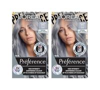 L'Oreal Paris DOUBLE Preference Les Vivids Hair Permanent Hair Dye - 10.112 Silver Grey