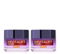 L'Oreal Paris DOUBLE Revitalift Filler Deep Replumping Anti-Ageing Spf50 Cream, Micro And Micro-Epidermic Hyaluronic Acid, 50Ml