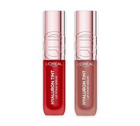 L'Oreal Paris DUO Hyaluron Tint Lip Stain Serum - 420 Le Rouge Paris 5ml & 485 Nude Espresso 5m