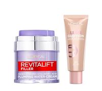 L'Oréal Paris DUO Revitalift Filler Replumping Water Cream & Multi-Use Glow Enhancer, Shade 902: Light Glow, 40 Ml
