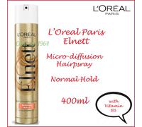 L'Oreal Paris Elnett Hairspray Micro-Diffusion Hairspray NORMAL HOLD 400ml NEW