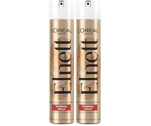 L'Oreal Paris Elnett Normal Hold Hairspray, Micro Diffusion Hairspray, 400ml (Pack of 2)