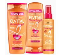 L'Oréal Paris Elvital Dream Length Shampoo, Conditioner & Heat Slayer Iron Spray 400 ml + 300 ml + 150 ml