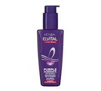 L'Oréal Paris Elvital Hair Oil for Blonde, Highlighted, Grey Hair, Neutralises Yellow Tones, Colour Gloss Purple Invigorating Oil Against Yellow Tone, 1 x 100 ml