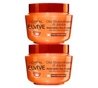 L'Oréal Paris Elvite Unique Jojoba Oil Nourishing Mask for Very Dry and Dull Hair, 2 Cans 300 ml