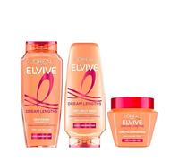 L'Oreal Paris Elvive Dream Lengths Haircare Trio - 400ml Restoring Shampoo, 300ml Conditioner & 300ml Saviour Hair Mask (3-Piece Bundle)