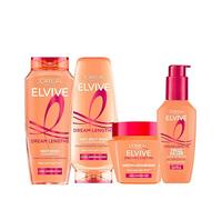 L'Oreal Paris Elvive Dream Lengths Ultimate Haircare Set - 400ml Shampoo, 300ml Conditioner, 300ml Saviour Mask & 100ml Frizz Killer Serum (4-Piece Set)