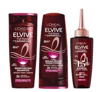 L'Oreal Paris Elvive Full Resist Anti Hair-Fall Shampoo, Conditioner and Serum Set, For Hair Prone to Falling Due to Breakage