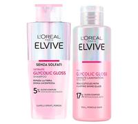 L'Oréal Paris Elvive Glycolic Gloss Shampoo with Glycolic Acid for Porous and Dull Hair 200ml + 5 Minute Lamination Treatment Seals Cuticles and Intense Shine 200ml - 2 Bottles