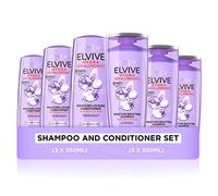 L'Oreal Paris Elvive Hydra Hyaluronic Dry Hair Regime with Hyaluronic Acid, Dry Hair, x3 Shampoo 300 ml, x3 Conditioner 300 ml