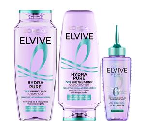 L'Oréal Paris Elvive Hydra Pure Full Routine for Oily Roots and Dehydrated Lengths