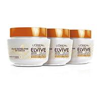 L'Oréal Paris Elvive Nourishing Mask Extraordinary Fine Coconut Oil for Normal to Dry Hair - 3 Packs of 300ml [900ml]