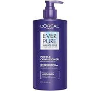 L'Oréal Paris EverPure Sulfate-Free Purple Conditioner for Toning Blonde, Bleached, Brown Highlighted, Silver and Gray Hair, With Purple Pigments, 680ml