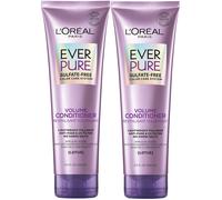 L'Oreal Paris EverPure Volume Sulfate Free Conditioner for Color-Treated Hair Volume + Shine for Fine Flat Hair with Lotus Flower 2 Count (8.5 Fl;