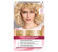 L'Oreal Paris Excellence 10 Natural Baby Blonde Hair Dye - 1 Kit, 100% Grey Coverage, Pro-Keratin, Ceramide & Collagen, 30-Minute Permanent Color