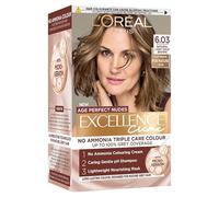 L'Oreal Paris Excellence Age Perfect Nudes Permanent Hair Colour for Mature Hair, No Ammonia Triple Care Routine with Micro-Keratin, 100% Grey Coverage, 6.03 Natural Light Gold Brown,