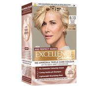 L'Oreal Paris Excellence Age Perfect Nudes Permanent Hair Colour for Mature Hair, No Ammonia Triple Care Routine with Micro-Keratin, 100% Grey Coverage, 8.13 Natural Beige Blonde