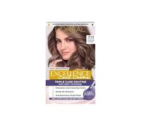 Excellence Cool Crme 7.11 Ultra Ash Blonde: No Yellow, 100% Grey