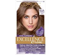 L'Oreal Paris Excellence Cool Supreme Permanent Hair Color, Ash, 100 Percent Gray Coverage Hair Dye, Anti-Brass regimen includes gentle shampoo, and an anti-brass conditioner