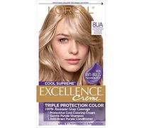L'Oreal Paris Excellence Cool Supreme Permanent Hair Color, Ash, 100 Percent Gray Coverage Hair Dye, Anti-Brass Regimen Includes Gentle Shampoo, and an Anti-Brass Conditioner