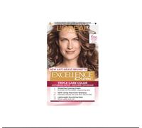 L'OREAL PARIS EXCELLENCE CREME Hair Dye 600 LIGHT BROWN PACK OF 3, Nr.600 True light chestnut, Covers up to 100% white hair, Intense and long-lasting color