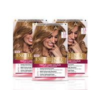 L'Oréal Paris Excellence Crème Permanent Hair Dye, Radiant At-Home Hair Colour with up to 100% Grey Coverage, Pro-Keratin, Up to 8 Weeks of Colour, Colour: 7.3 Natural Dark Golden Blonde