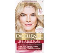 L'Oreal Paris Excellence Creme Permanent Triple Care Hair Color 9A Light Ash Blonde Gray Coverage For Up to 8 Weeks All Hair Types Pack of 1