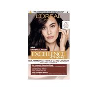 L'Oréal Paris Excellence Universal Nudes Hair Colour, Ammonia-Free, Micro-Keratine, Triple Care, 100% Grey Coverage, Radiance Boosting, 2U Universal Darkest Brown