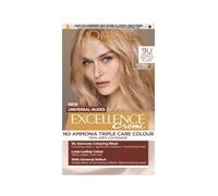 L'Oréal Paris Excellence Universal Nudes Hair Colour, Ammonia-Free, Micro-Keratine, Triple Care, 100% Grey Coverage, Radiance Boosting, 9U Universal Very Light Blonde