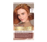 L'Oreal Paris Excellence Universal Nudes Permanent Hair Color Ammonia Free Hair Dye for Gray Hair Coverage 7NR Natural Copper 1 Hair Dye Kit