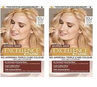 L'Oreal Paris Excellence Universal Nudes Universal Lightest Blonde 10U with Complexion Flattering Reflects (Pack of 2)