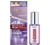 L'Oréal Paris - Eye Contour Serum - Anti-Wrinkle, Anti-Puffiness & Concealer - With Pure Hyaluronic Acid and Caffeine - Innovative Triple-Ball Tip - Revitalift Filler - 20 ml