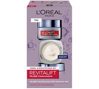 L'Oréal Paris Facial Care Set, Anti-Ageing Hyaluronic Day Cream and Night Cream Against Wrinkles, with Micro-Filler Hyaluronic Acid, Revitalift Filler, 2 x 50 ml