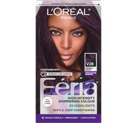 L'Oreal Paris Feria Multi-Faceted Shimmering Permanent Hair Color Hair Dye, V28 Midnight Violet (Deepest Violet)
