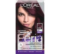 L'Oreal Paris Feria Multi-Faceted Shimmering Permanent Hair Color Hair Dye, V38 Violet Noir (Intense Deep Violet)