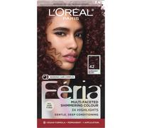LOreal Paris Feria Multi-Faceted Shimmering Permanent Hair Color High Intensity Hair Dye for 3X Highlights 42 Burgundy Blush 1 Hair Dye Kit