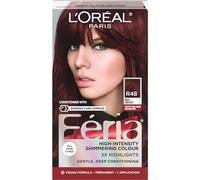 L'Oreal Paris Feria Power Reds Permanent Haircolour Gel, R121.9cm tense Deep Auburn, R48 Power Reds Intense Deep Auburn/Red Velvet