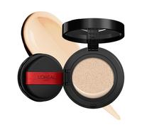 L'Oréal Paris Foundation, Korean Makeup, Infallible Fresh Wear Cushion, Buildable Medium-to-Full Coverage, Upto 24H Longwear Liquid Compact, SPF 25 Breathable Formula, Radiant Glass Skin, Shade 50