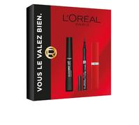 L'Oréal Paris - Gift Box - Mascara Telescopic Lift Black, Eyeliner Felt Tip, Lipstick Infaillible Matte Resistance Red - Actual Sizes