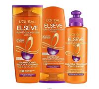 L'ORÉAL PARIS - Hair Care Routine - Curly and Very Dry Hair - Nourished and Bounced Curls - Enriched with Extra Rich Amla Oil - 3 Products - Shampoo + Detangler + Care - Elseve Extraordinary Amla Oil