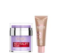 L'Oreal Paris Hyaluronic Filler Water Cream & Lumi Glotion Bundle (Various Shades) - 903 Medium Glow