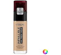 L'Oreal Paris Foundation, Infallible 32H Fresh Wear Foundation, longwear coverage, Radiant finish, Water, Sweat and Heat Resistant, Shade 220 Sand, 9g