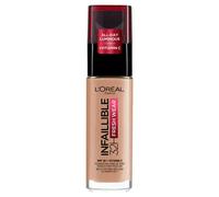 L'Oréal Paris Liquid Foundation, Full Coverage, Lasting Wear, With Vitamin C and SPF 25, Infallible 32H Fresh Wear, 160 Rose Linen