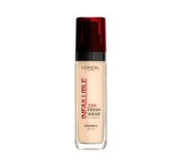 L'Oréal Paris Infaillible Liquid Foundation 32h, Long-Lasting Coverage with Sun Protection SPF25, Waterproof and Moisturising Formula, Shade: 015 Porcelaine