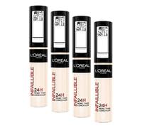 L'Oréal Paris Infaillible More Than a Concealer 2 in 1 Concealer and Foundation 12 ml 320 Cool Rose (Pack of 4)