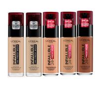 L'Oréal Paris Liquid Foundation, Full Coverage, Lasting Wear, Hydrating, Water & Transfer-Proof, Lightweight, Fresh, Dewy & Glowing Skin, 330 Hazelnut