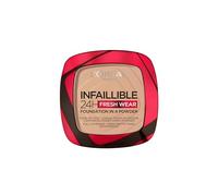 L'Oréal Paris Infallible 24H Fresh Wear Foundation in a Powder, Full-coverage, Longwear, Weightless Smooth Finish, Water-proof and Transfer-proof, 130 True Beige