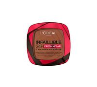 L'Oréal Paris Infallible 24H Fresh Wear Foundation in a Powder, Full-coverage, Longwear, Weightless Smooth Finish, Water-proof and Transfer-proof, 365 Deep Amber